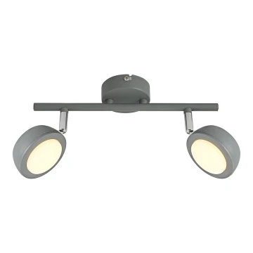 LED spotlampe MILD 2xLED/6W/230V grå