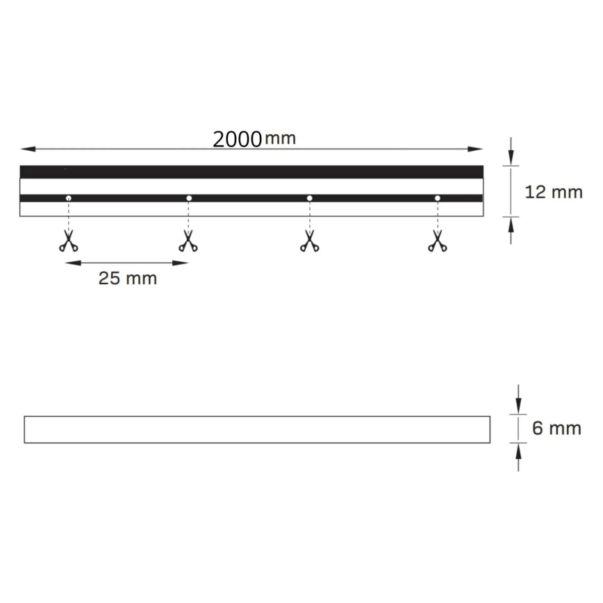 LED strimmel NEON 2 m LED/14W/12V IP65 grøn