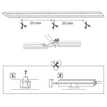 LED strimmel NEON 2 m LED/14W/12V IP65 grøn