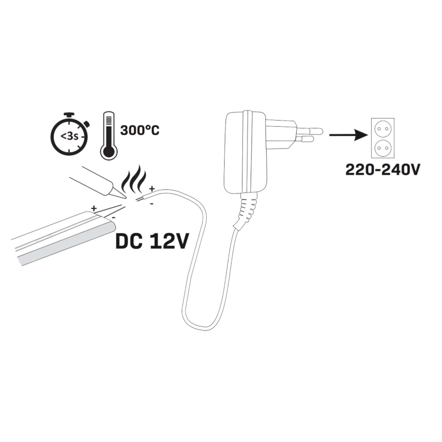 LED strimmel NEON 2 m LED/14W/12V IP65 grøn