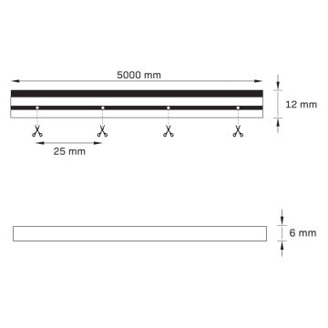 LED strimmel NEON 5 m LED/23W/12V IP65 grøn