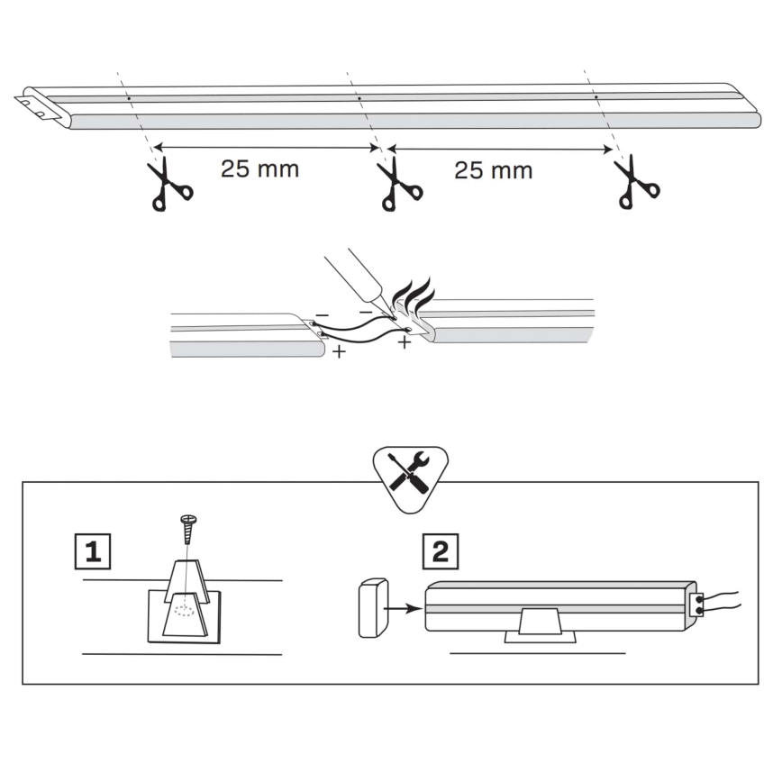 LED strimmel NEON 5 m LED/23W/12V IP65 grøn