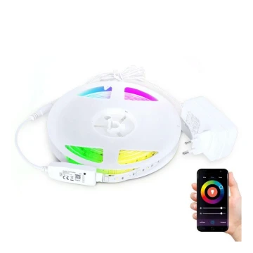 LED strip dæmpbar RGB-farver LED/24W/230V 5m 3000-6000K Wi-Fi Tuya