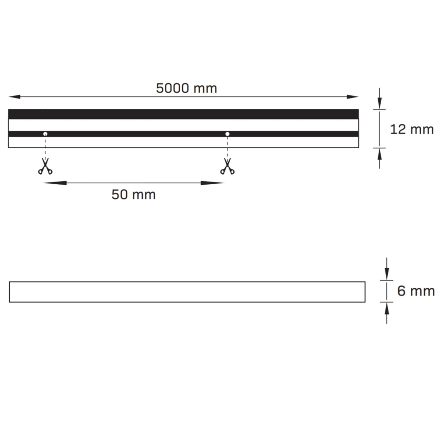 LED strip NEON 5 m LED/40W/24V blå IP65