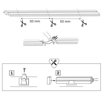 LED strip NEON 5 m LED/40W/24V blå IP65