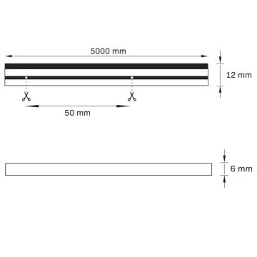 LED strip NEON 5 m LED/40W/24V lyserød IP65