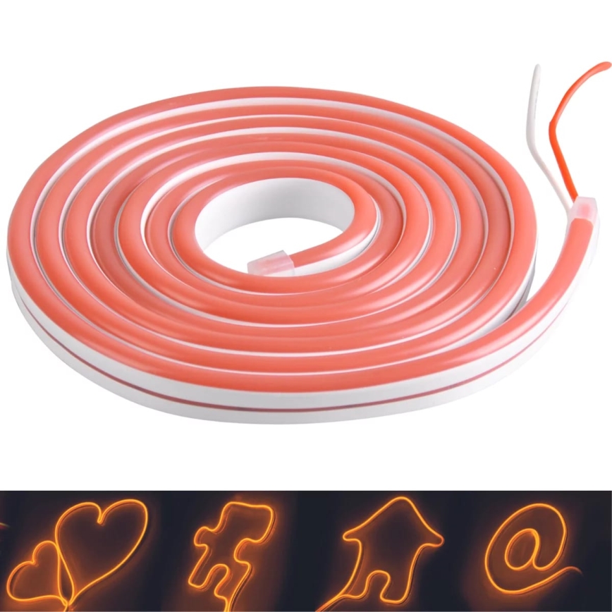 LED strip NEON 5 m LED/40W/24V orange IP65