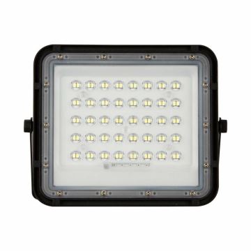 LED Udendørs dæmpbar soldrevet projektør LED/6W/3,2V IP65 6400K sort + fjernbetjening