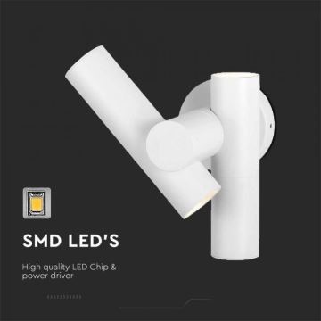 LED Udendørs wall flexible spotlampe 2xLED/3W/230V 3000K IP44 hvid