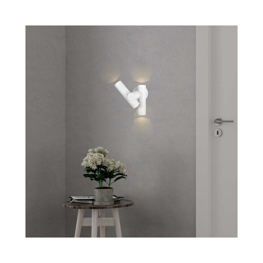 LED Udendørs wall flexible spotlampe 2xLED/3W/230V 4000K IP44 hvid