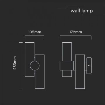 LED Udendørs wall flexible spotlampe 2xLED/3W/230V 4000K IP44 hvid