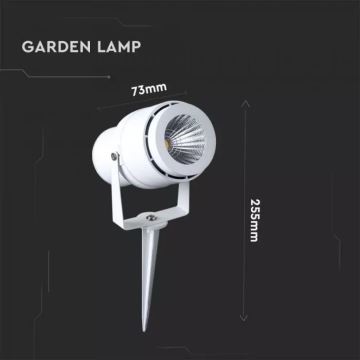 LED udendørslampe LED/12W/100-240V IP65 hvid - grønt lys