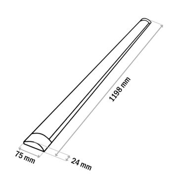 LED underskabslampe QTEC LED/36W/230V 120 cm hvid