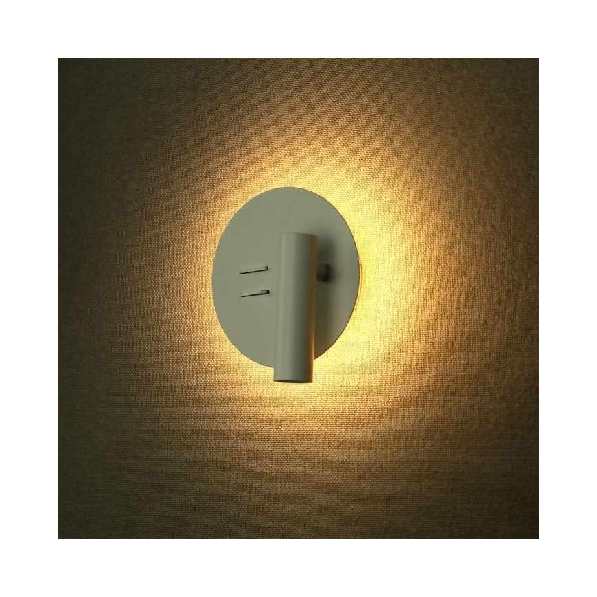 LED væglampe LED/3W/230V + LED/6W/230V 3000K hvid