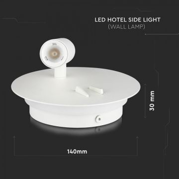LED væglampe LED/3W/230V + LED/6W/230V 3000K hvid
