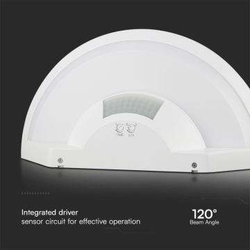 LED væglampe til badeværelse med sensor SAMSUNG CHIP LED/10W/230V 4000K IP54 hvid