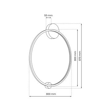 LED væglampe til badeværelse SATURNO LED/46W/230V IP44 gylden