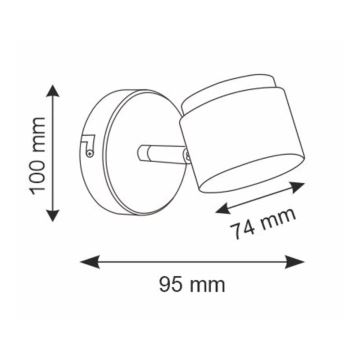 LED vægspot KUBIK LED/4,2W/230V hvid