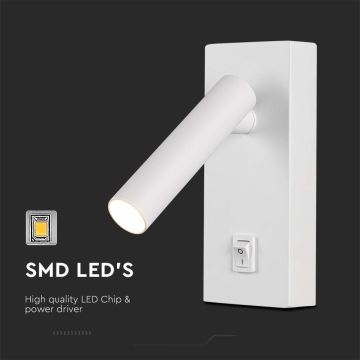 LED vægspot LED/2W/230V 4000K hvid