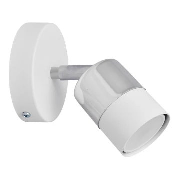 LED vægspot TUBSSON 1xGU10/6,5W/230V hvid/skinnende krom