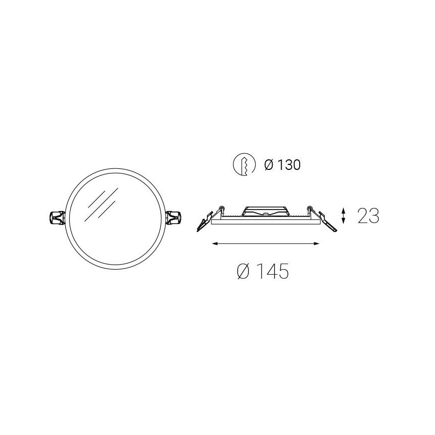 LED2 - LED indbygningslampe til badeværelse SLIM LED/10W/230V IP43 CRI 90