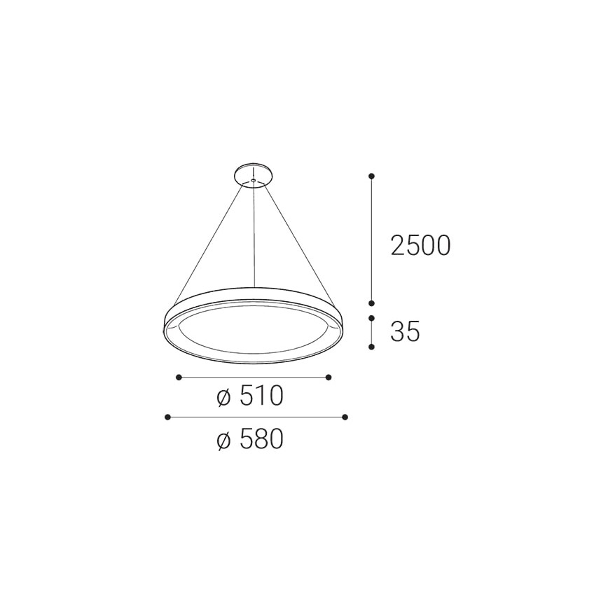LED2 - LED pendel BELLA LED/48W/230V 3000K/4000K brun