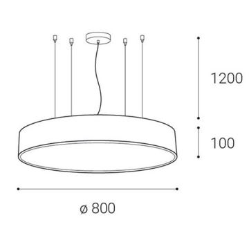 LED2 - LED pendel dæmpbar MONO LED/100W/230V 3000K/4000K hvid