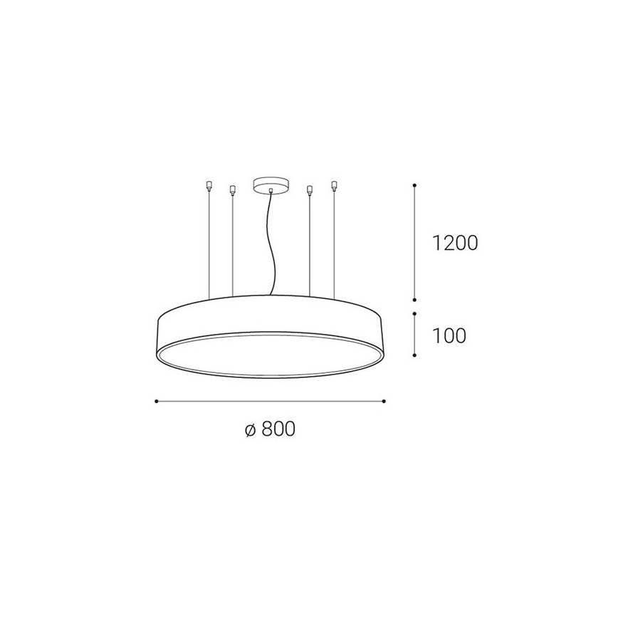 LED2 - LED pendel dæmpbar MONO LED/100W/230V 3000K/4000K hvid