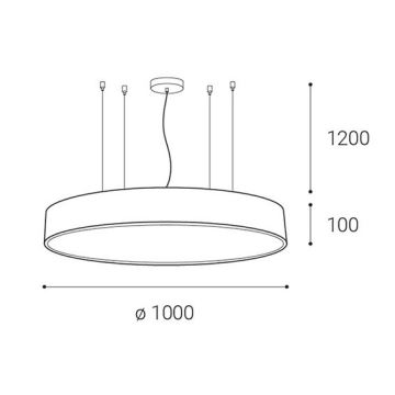 LED2 - LED pendel dæmpbar MONO LED/153W/230V 3000K/4000K sort