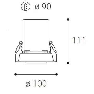 LED2 - LED suspended loft lys HIDE LED/20W/230V CRI 90 sort