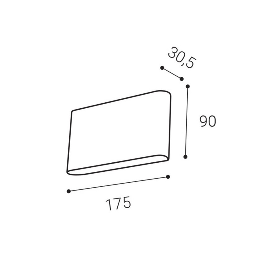 LED2 - Udendørs LED væglampe FLAT 2xLED/3W/230V IP65 3000K/4000K/5700K hvid