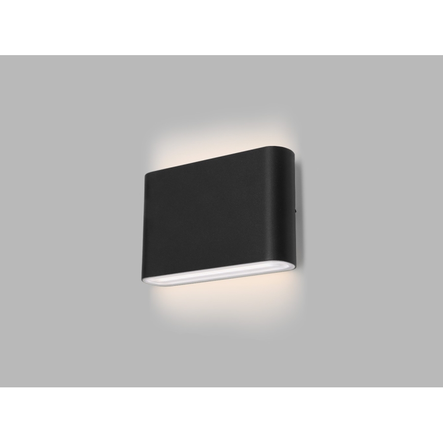 LED2 - Udendørs LED væglampe FLAT 2xLED/3W/230V IP65 3000K/4000K/5700K sort