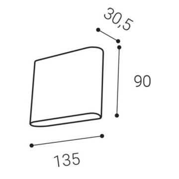 LED2 - Udendørs LED væglampe FLAT 2xLED/3W/230V IP65 3000K/4000K/5700K sort