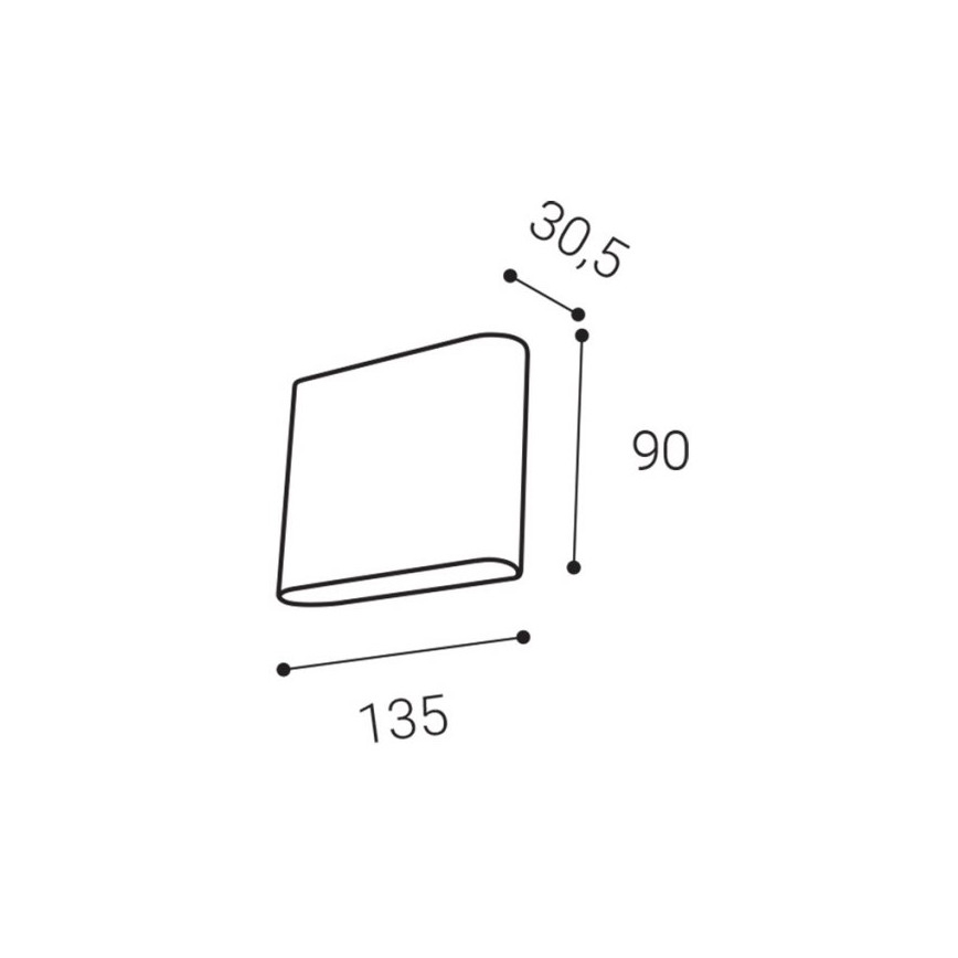 LED2 - Udendørs LED væglampe FLAT 2xLED/3W/230V IP65 3000K/4000K/5700K sort