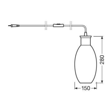 Ledvance - Bordlampe GRAPE 1xE27/40W/230V grøn