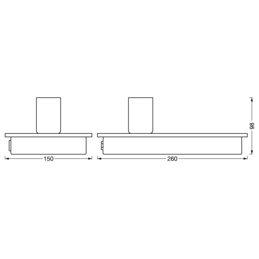 Ledvance - Bordlampe m. touch-funktion med USB connector DECOR WOOD 1xE27/8W/230V gummitræ