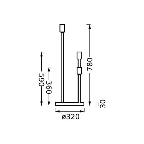 Ledvance - Lampefod DECOR STICK 3xE27/40W/230V beige