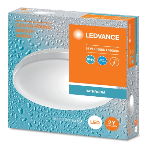 Ledvance - LED loftlampe til badeværelse med sensor CEILING ROUND LED/24W/230V IP44