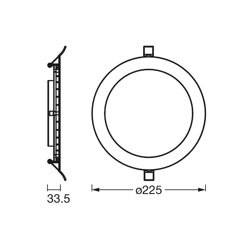 Ledvance - LED indbygningslampe SLIM LED/22W/230V 3000K