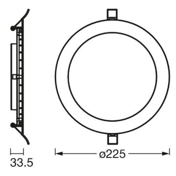 Ledvance - LED indbygningslampe SLIM LED/22W/230V 4000K