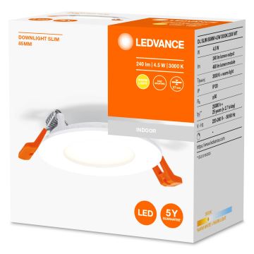 Ledvance - LED indbygningslampe SLIM LED/4,5W/230V 3000K