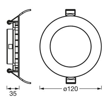 Ledvance - LED indbygningslampe SLIM LED/8W/230V 6500K