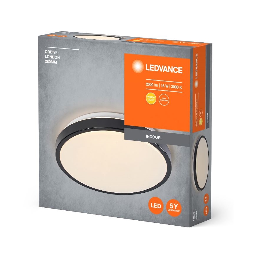 Ledvance - LED loftlampe ORBIS LONDON LED/16W/230V sort