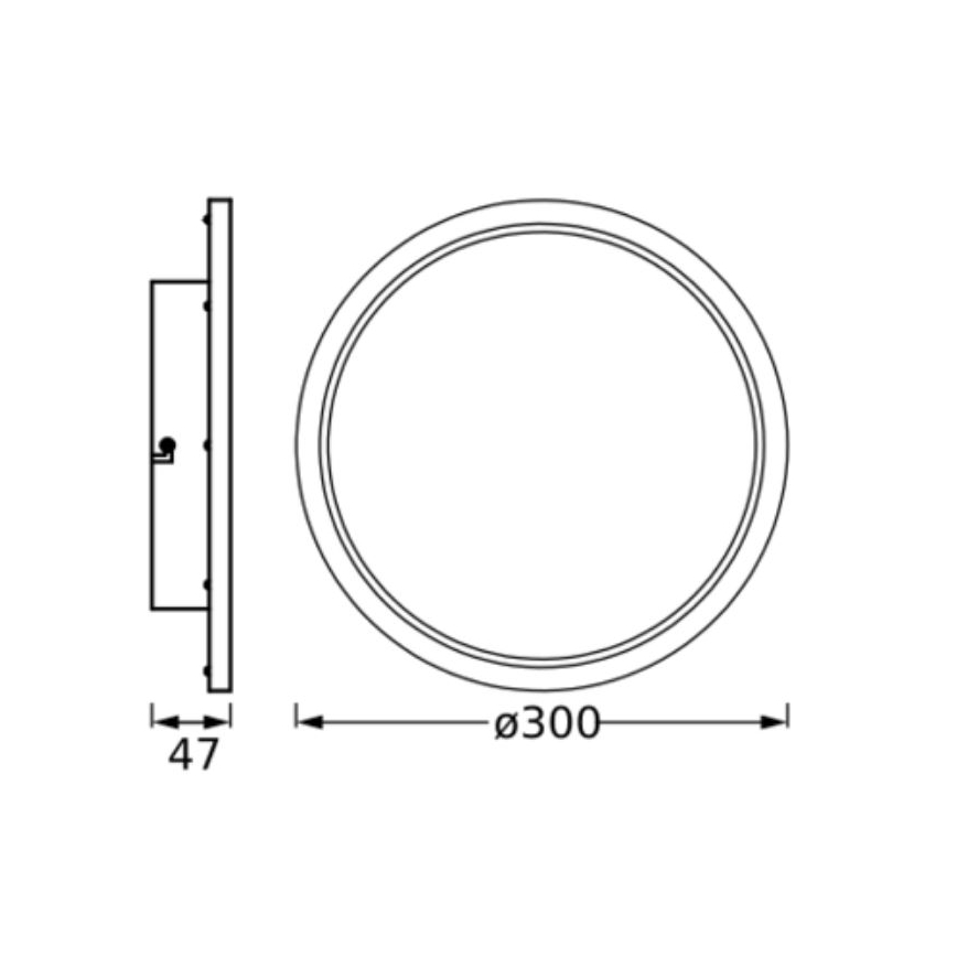 Ledvance - LED loftlampe til badeværelse DISC LED/18W/230V 3000/4000K IP44