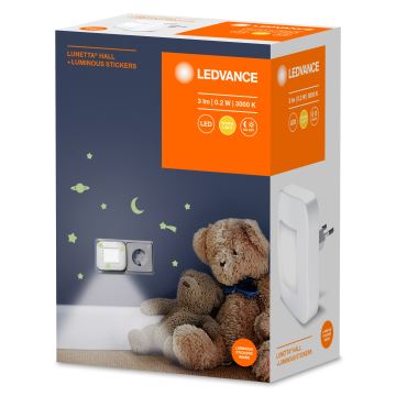 Ledvance - LED natlampe med sensor LUNETTA LED/0,2W/230V