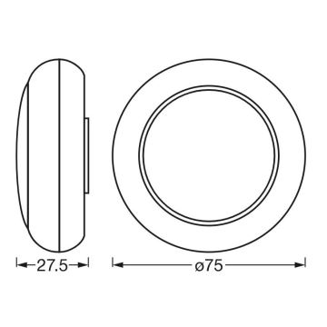 Ledvance - LED orienteringslampe med touch-funktion RGB-farver DOT-IT LED/0,2W/4,5V