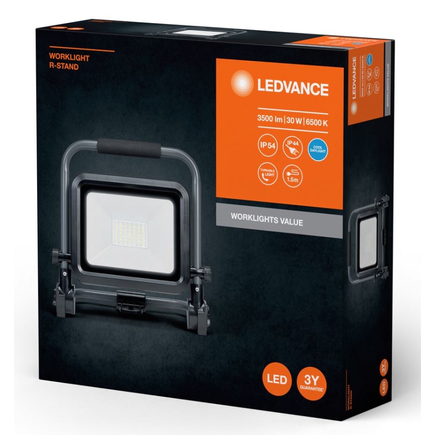 Ledvance - Udendørs LED projektør WORKLIGHT R-STAND LED/30W/230V 6500K IP54