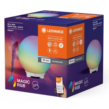 Ledvance - LED RGBW Bordlampe dæmpbar og genopladelig SMART+ MAGIC LED/2,5W/5V 2200-6500K Wi-Fi