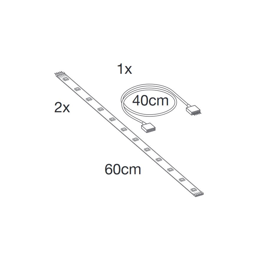 Ledvance - LED strip dæmpbar forlængerdelRGB+TW SMART+ FLEX 1,2 m LED/6W/12V