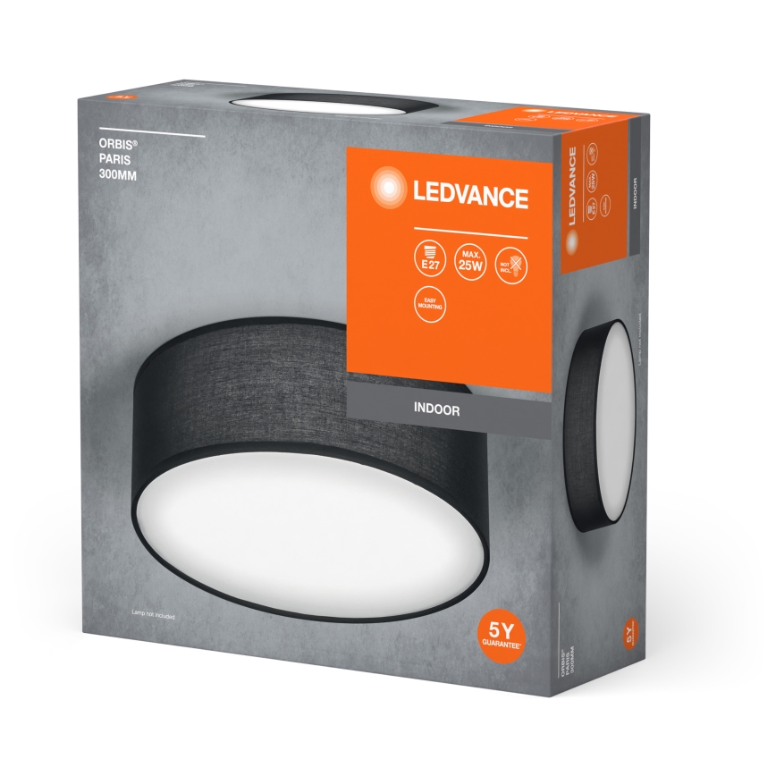 Ledvance - Loftlampe ORBIS PARIS 1xE27/25W/230V sort